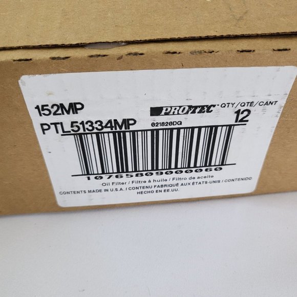 12 Pack PRO-TEC by WIX  Spin-On Lube Filter- PTL51334MP / 152MP - Picture 8 of 9